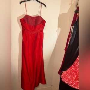 RED Sequin & beaded dress